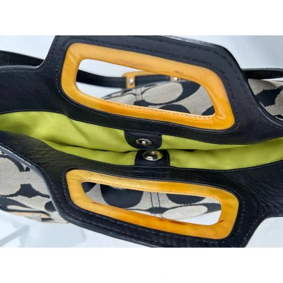 Coach Black and Yellow Shoulder Bag - Picture 12 of 14